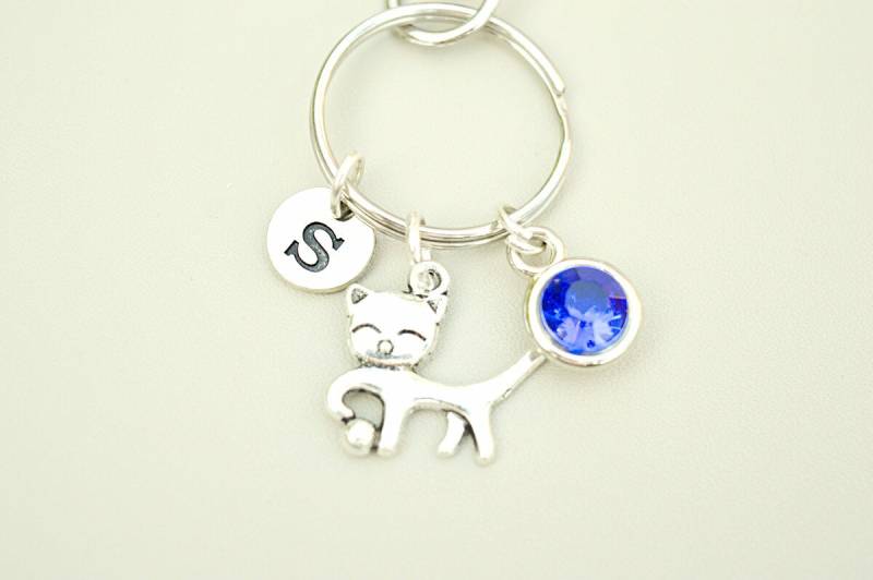 Katze Schlüsselanhänger, Katzen Charm Geschenk, Schmuck, Geschenke Für Sie, Katzenliebhaber, Haustier von YouLoveYouShop