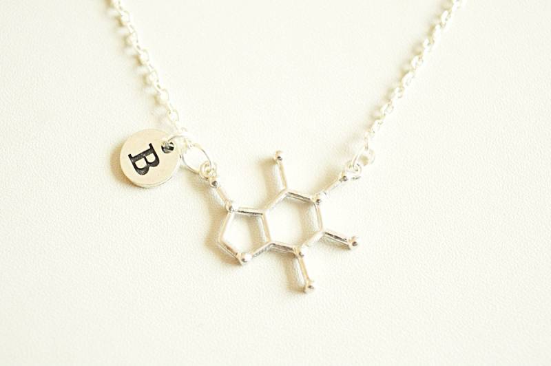 Koffein Halskette, Schmuck, Geschenk, Chemie Molekül Biologie Wissenschaft Chemie, Molekulares Geschenk von YouLoveYouShop