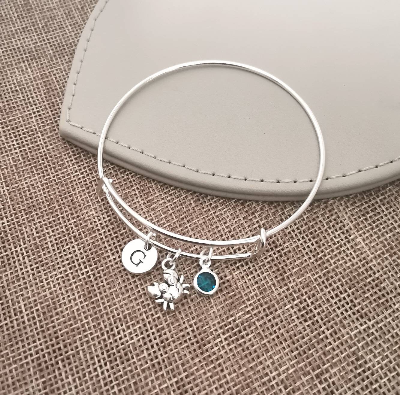 Krabbe Armband, Geschenke, Hummer, Schmuck, Liebhaber, Koch, Silber Charme, Ozean Urlaub Personalisiertes Armband von YouLoveYouShop