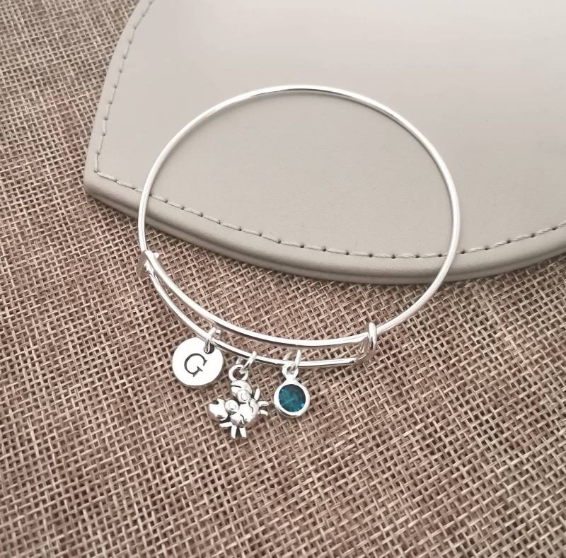 Krabbe Armband, Geschenke, Hummer, Schmuck, Liebhaber, Koch, Silber Charme, Ozean Urlaub Personalisiertes Armband von YouLoveYouShop