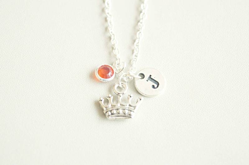 Krone Halskette, Kronenschmuck, Prinzessin Geschenk, Schmuck, Charm, Initial Geschenk von YouLoveYouShop