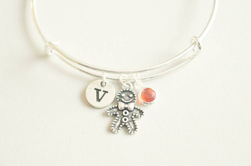 Lebkuchenmann, Lebkuchenarmband, Silber Lebkuchen Anhänger, Weihnachtsarmband, Weihnachtsanhänger, Lebkuchenfrau, Weihnachtsgeschenk von YouLoveYouShop