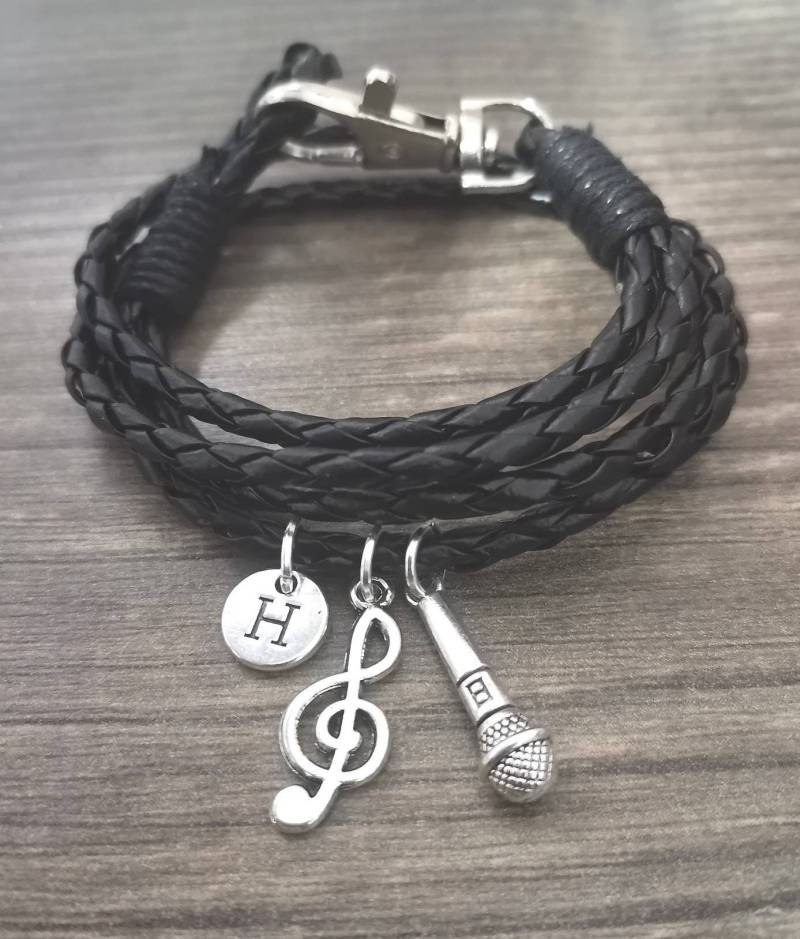 Mikrofon Armband, Sänger Geschenk, Musiker Personalisiertes Musik Musiklehrer, Musikstudent, Bff von YouLoveYouShop