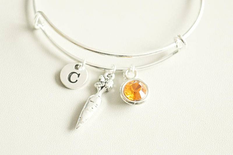 Möhren Armband, Karotte Schmuck, Charm, Geschenk, Geschenk Für Vegetarier, Gemüse Gemüse, Vegan Weihnachtsgeschenk von YouLoveYouShop