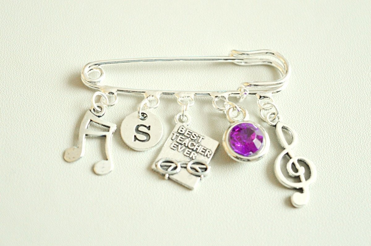 Musiklehrer Brosche, Lehrer Anerkennung, Musikschule, Klavier, Gitarre, Geige, Chor von YouLoveYouShop