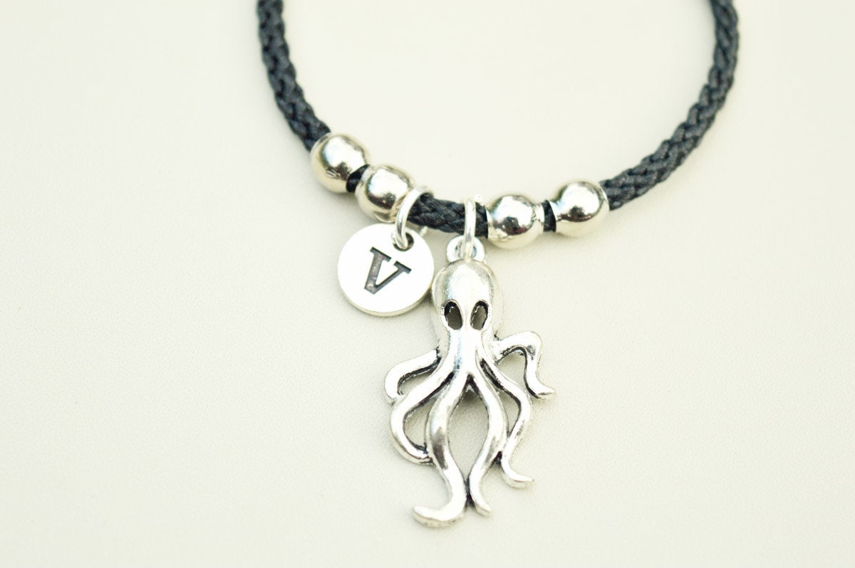 Oktopus Armband, Geschenk, Liebhaber Schmuck, Silber Schmuck Anhänger, Unter 10, Günstig, Niedlich, Funky von YouLoveYouShop