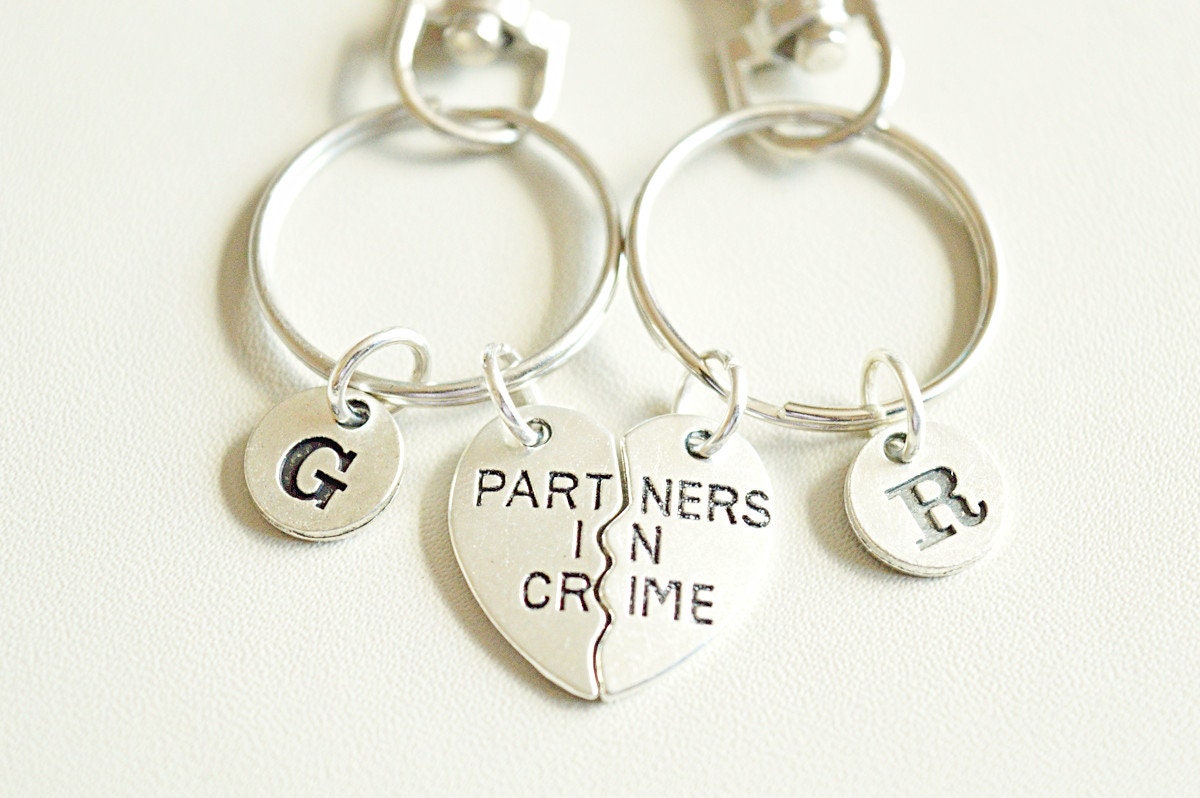 Partner in Crime, Crime Geschenk, Keychain, Schmuck, Paar, Sein Und Sie von YouLoveYouShop
