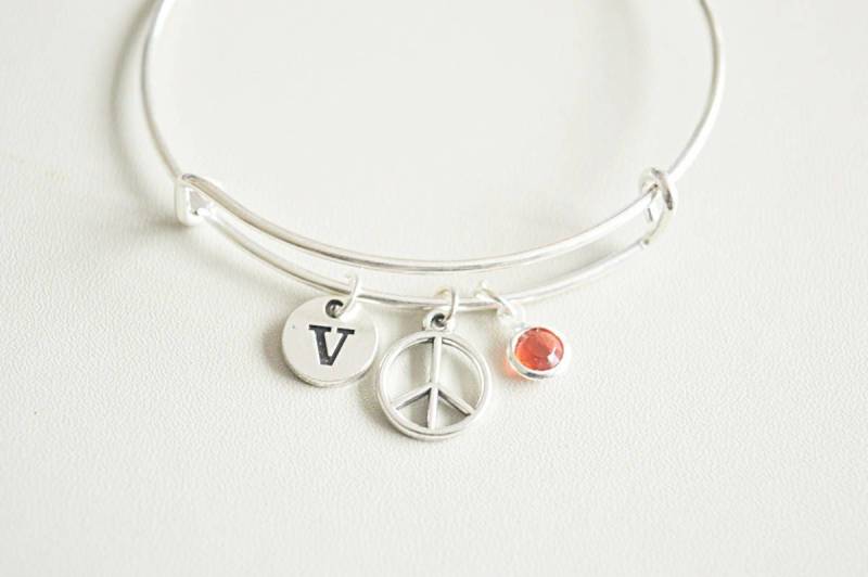 Peace Silber Armband, Hippie Boho Schmuck, Symbol 70Er, 80Er, Old School, Hippy Peace Silber Armband, Hippie Boho Schmuck, Symbol 70Er, 80Er, Old School, Hippy von YouLoveYouShop