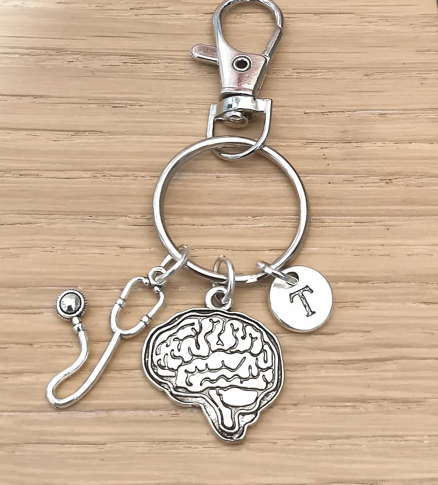 Physiologie Geschenk, Neurowissenschaften Schlüsselanhänger, Abschluss, Schlüsselring, Neurologie, Gehirn, Neurologe Geschenk von YouLoveYouShop