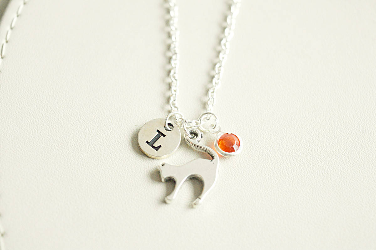 Silberne Katze Halskette, Silber Charm Geschenk, Haustier Ich Liebe Meine Katze, Kitty Pet Loss, Memorial, Cats von YouLoveYouShop