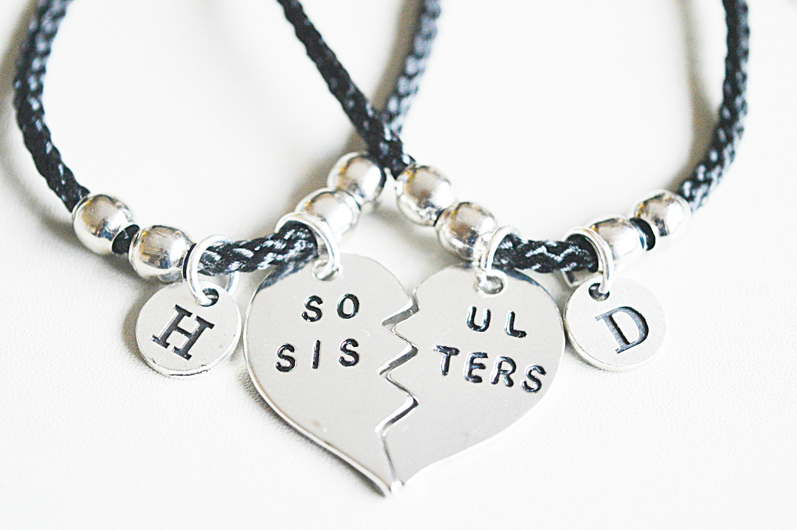 Soul Sisters Armband, Schwester Armbänder Für 2, Geschenk, Schwester, Schwarz, Sister, Beste Freundin, Bff von YouLoveYouShop