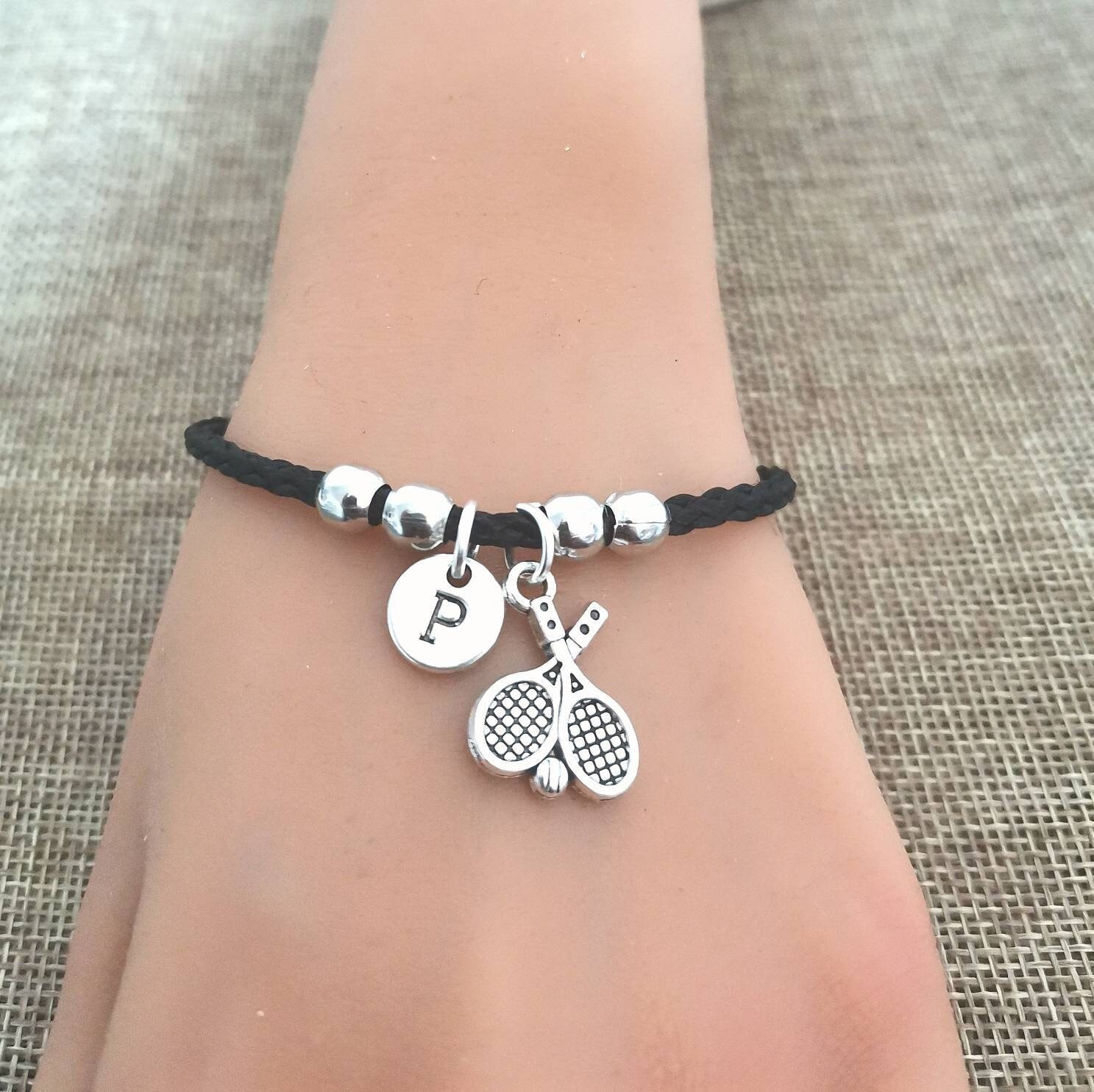 Tennisschläger Armband, Schmuck, Tennis Geschenke, Sport Tennisspieler, Tennistrainer, Partner von YouLoveYouShop