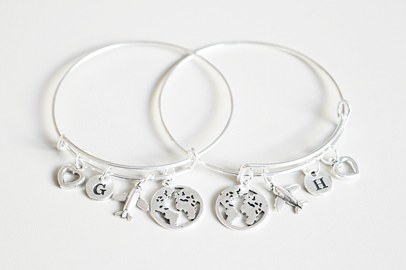 Weltkarte Armband, Bff Armbänder Set, 2Er Set von YouLoveYouShop