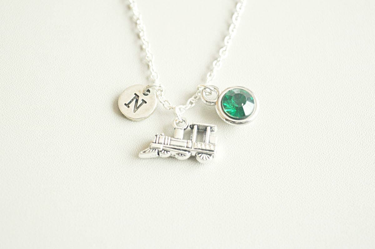 Zugschmuck, Zug Halskette, Geschenke, Transport Geschenk, Lokomotive Silber Eisenbahn Charm, Gleis, Liebhaber, Reisen, Steam von YouLoveYouShop