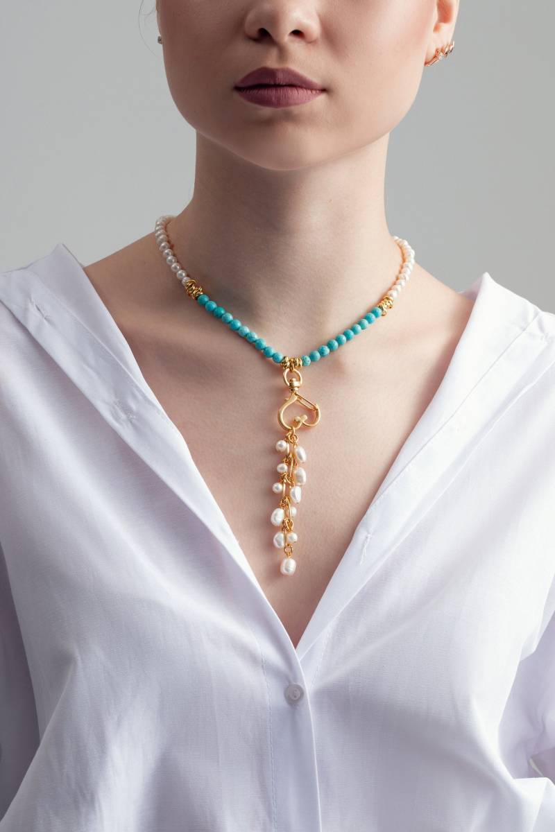 Türkis Perlenkette von YouNiqueJewelsCrafts