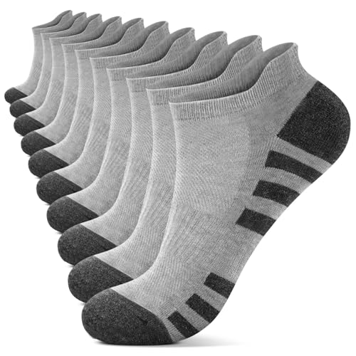 YouShow Sneaker Socken 39-42 Herren Knöchelsocken Grau 10 Paar von YouShow