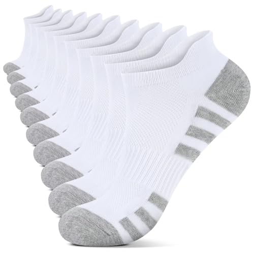 YouShow Sneaker Socken 35-38 Gepolstert Atmungsaktive Weiß 10 Paar von YouShow