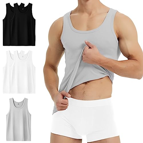 YouShow Tank Top Herren Unterhemd Männer 100% Hochwertige Baumwolle Gym 5er Pack Schwarz 2 Weiß 2 Grau 1 XXL YouShow Tank Top Herren Unterhemd Männer 100% Hochwertige Baumwolle Gym 5er Pack Schwarz 2 Weiß 2 Grau 1 XXL von YouShow