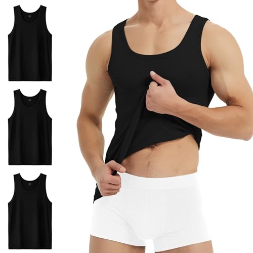 YouShow Unterhemd Herren Schwarz Tank Top Feinripp Baumwolle Sport Muskelshirts Sommer 3er Pack 4XL YouShow Unterhemd Herren Schwarz Tank Top Feinripp Baumwolle Sport Muskelshirts Sommer 3er Pack 4XL von YouShow
