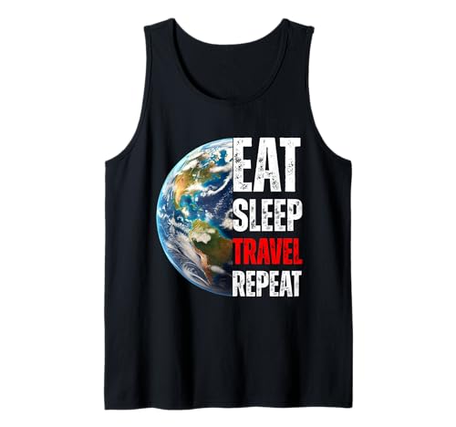 Herren Eat, Sleep, Travel Tank Top von YouTee - New Places News