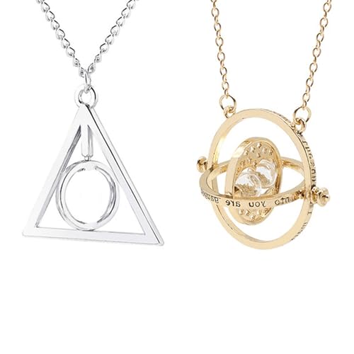 YouU Zeitumkehrer Rotierende Sanduhr Halskette Heiligtümer des Todes Halskette Harry Aufkleber Schmuck Set YouU Zeitumkehrer Rotierende Sanduhr Halskette Heiligtümer des Todes Halskette Harry Aufkleber Schmuck Set von YouU
