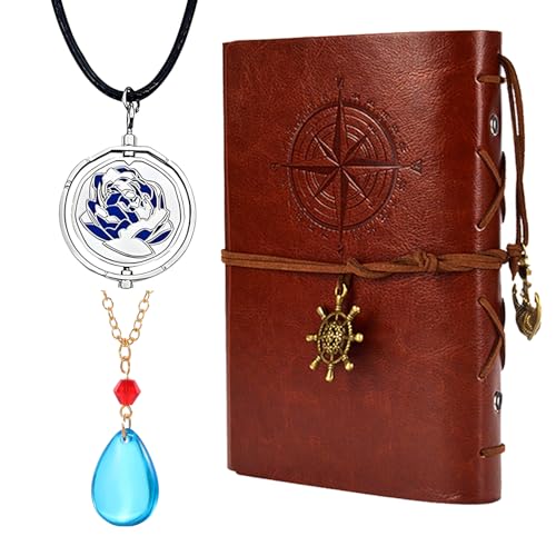 YouU Anime Arcane Blaue Rose Drehbarer Anhänger Schmuck Jayce's Runen Halskette Charakter Leder Buch Tagebuch Tasche Notizbuch 3 Stück YouU Anime Arcane Blaue Rose Drehbarer Anhänger Schmuck Jayce's Runen Halskette Charakter Leder Buch Tagebuch Tasche Notizbuch 3 Stück von YouU