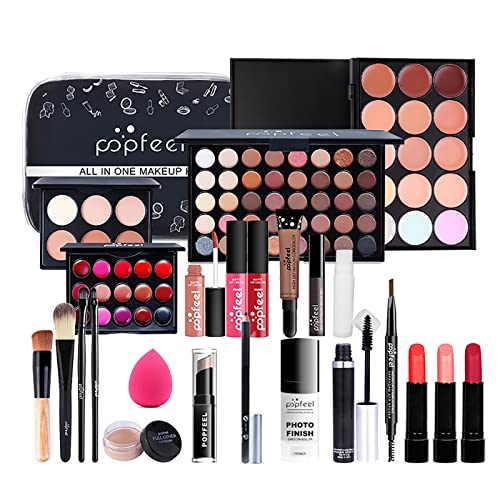 All-in-1-Make-up-Set, 24-teiliges Make-up-Set für Frauen, komplettes Set, Mehrzweck-Make-up-Set, Cosmetic Essential Starter Bundle Make-up-Set mit Lidschatten, Lipgloss, Lippenstift, Augenbrauencreme, von Youding