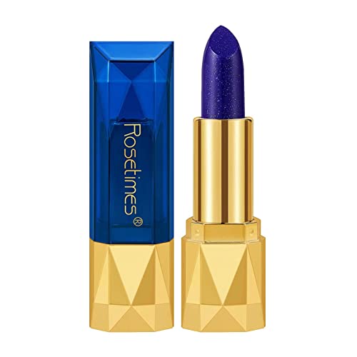 Blue Color Changing Lipstick, Blue Shimmer Lipstick, Tinted Lip Balm (Blue Changed Into Pink) Moisturizer Lazy Lipstick for Women von Youding