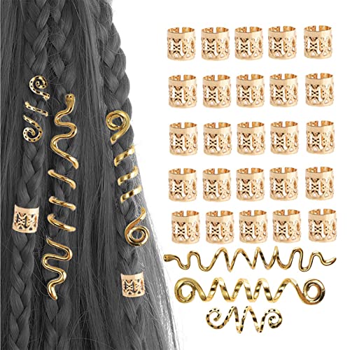 Keltische Haarspangen für Frauen | 28 Stück Wikinger keltische Haarspange | Vintage keltische Haarspangen Haarschmuck Dreadlocks für langes Haar Frauen Mädchen Youding von Youding