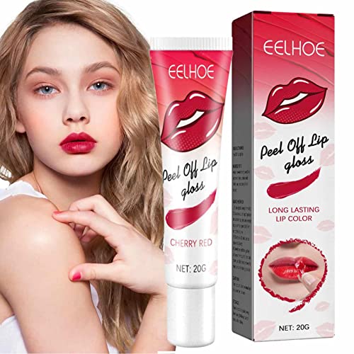 Lip Peel Off Tint, Feuchtigkeitsspendender Peel Off Lippenstift, Lip Glaze Matte Lipgloss, Sexy Color Lipgloss, Antihaft Cup Lip Stain Tint Lip Makeup Für Frauen Mädchen von Youding