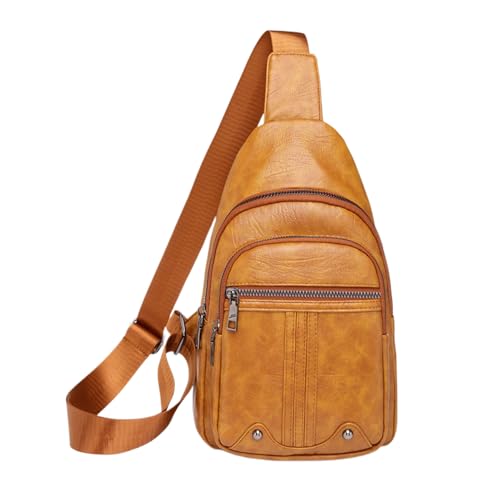 Sling -Beutel - Wasserdichte Frauen Chest Bag | Weiche PU Leder -Cross -Leichenbeutel | Wear-resistente Einzelne Schulterbalken Business Shopping Zum Reisen, Wandern, Gehen, Radfahren von Youding