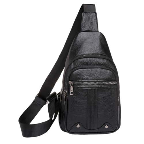 Sling -Beutel - Wasserdichte Frauen Chest Bag | Weiche PU Leder -Cross -Leichenbeutel | Wear-resistente Einzelne Schulterbalken Business Shopping Zum Reisen, Wandern, Gehen, Radfahren von Youding