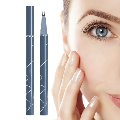 Wasserdichter flüssiger Eyeliner – wasserdichter flüssiger Eyeliner-Stift mit zwei Zinken | Multifunktionale feine Feder, einfache Entfernung, Augen-Make-up-Zubehör, langlebig für Youding von Youding