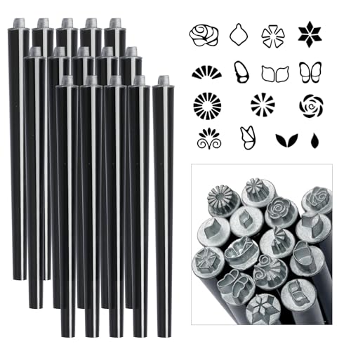 Youding Gel Nagel Stempel | 15 Stempelstifte | Designwerkzeuge Mit Verschiedenen Mustern Doodles Kit Für Anfänger Mädchen von Youding