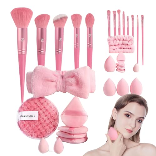 Youding Make-up Pinselset - Reise-Make-up-Set Mit Lidschatten- Und Rougepinseln - Mit Weichen Borsten Tragbare Kosmetikwerkzeuge Für Frauen Mädchen Anfänger Fortgeschrittene von Youding