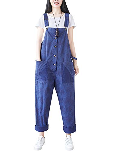 Youlee Damen Sommer Breites Bein Hose Denim Latzhose Overall Hosen Style 29 von Youlee