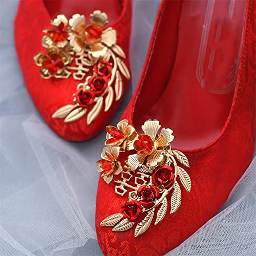 2 Stück/Packung Hochzeitsschuhe Schnalle Braut High Heels Clips Frauen Handgefertigte Brautschuhe Clips von Youllyuu