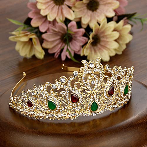 Algerien Marokko Vollkristall-Kaftan Gürtel Krone Braut Hochzeit Schmuck Frauen Körperkette Tiaras Bijoux von Youllyuu