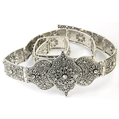 Royal Caucasus Gürtel für Damen, Hochzeitskleid, Schmuck, Metallschnalle, verstellbare Länge, Gliederkette von Youllyuu