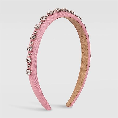 Solide Strass Stirnband Für Frauen Mädchen Charme Kristall Dünn Haarband Haarschmuck Party Geschenk Rosa von Youllyuu