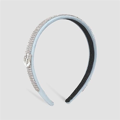 Solide Strass Stirnband Für Frauen Mädchen Charme Kristall Dünne Haarband Haarschmuck Party Geschenk Blau 2 von Youllyuu