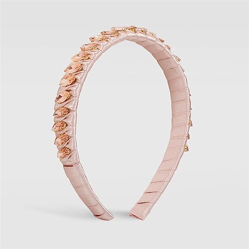 Solide Strass Stirnband Für Frauen Mädchen Charme Kristall Dünne Haarband Haarschmuck Party Geschenk Rosa 2 von Youllyuu