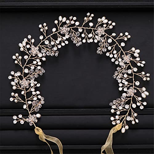 Youllyuu Blumen-Stirnbänder Tiaras Hochzeit Haarschmuck Frauen Braut Haarschmuck Braut Haarband Party Kopfschmuck von Youllyuu