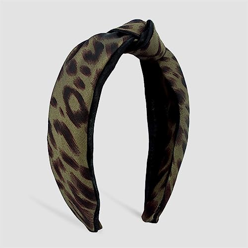 Youllyuu Böhmisches Stirnband Statement Haarband Frauen Leopard Tuch Haarband Weiche Kopfbedeckung Geknotet Turban Schwarz von Youllyuu