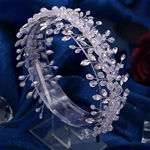 Youllyuu Braut-Stirnbänder, Perlen-Strass-Haarbänder für Hochzeiten, Damen, Kopfreifen, Braut-Kopfbedeckung von Youllyuu