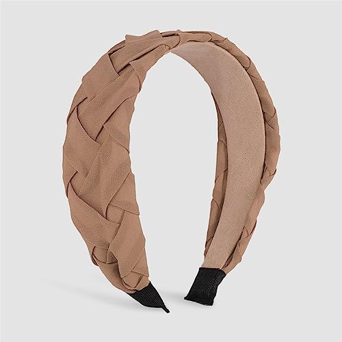 Youllyuu Breite Haarbänder Twist geflochtenes Stirnband Solid Hair Hoop Casual Head Bands Lünette Kopfschmuck Khaki von Youllyuu