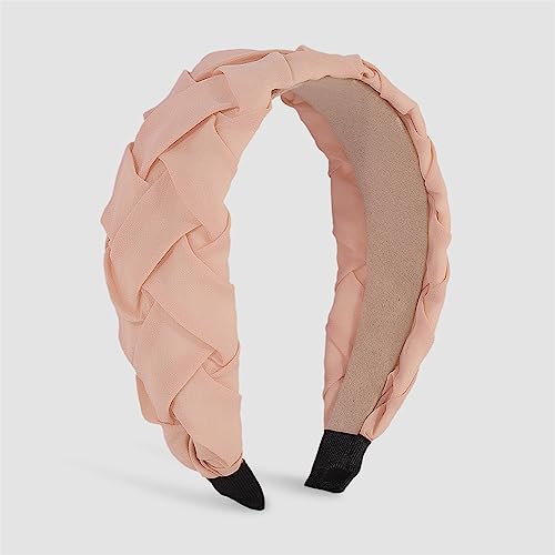 Youllyuu Breite Haarbänder Twist geflochtenes Stirnband Solid Hair Hoop Casual Head Bands Lünette Kopfschmuck Rosa von Youllyuu