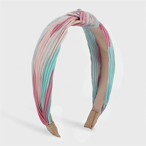 Youllyuu Bunte Knoten Stirnbänder Für Frauen Haar Schmuck Gefaltet Haarband Mädchen Kopf Hoop Geometrie Kopf Wrap 2 von Youllyuu