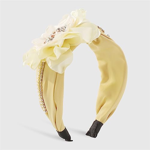 Youllyuu Extra Große Blume Kristall Perle Stirnband Tiara Haarschmuck Kopfbedeckung Schmuck Hochzeit Haarbänder Für Frauen 1 von Youllyuu