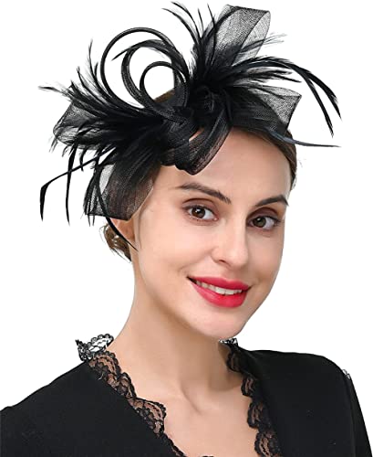 Youllyuu Fascinator-Stirnband für Frauen, Teeparty, Haarspange, Hochzeit, Blumen-Mesh-Schleier, Kopfbedeckung von Youllyuu